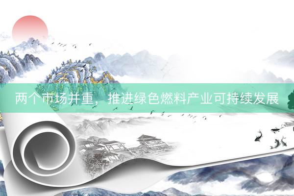 两个市场并重，推进绿色燃料产业可持续发展