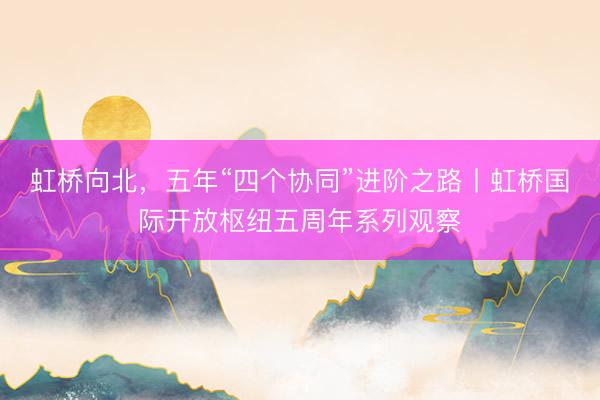 虹桥向北，五年“四个协同”进阶之路丨虹桥国际开放枢纽五周年系列观察