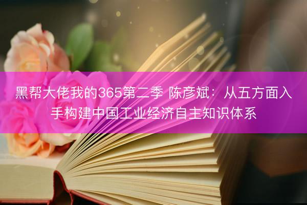 黑帮大佬我的365第二季 陈彦斌：从五方面入手构建中国工业经济自主知识体系