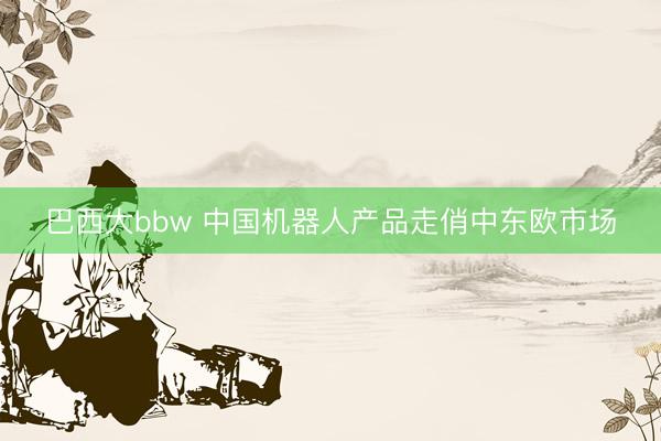 巴西大bbw 中国机器人产品走俏中东欧市场