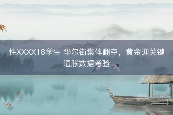 性XXXX18学生 华尔街集体翻空，黄金迎关键通胀数据考验