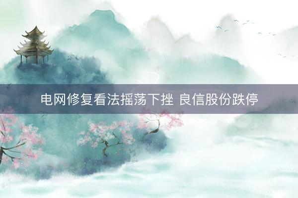 电网修复看法摇荡下挫 良信股份跌停