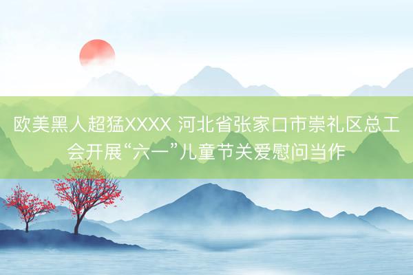 欧美黑人超猛XXXX 河北省张家口市崇礼区总工会开展“六一”儿童节关爱慰问当作