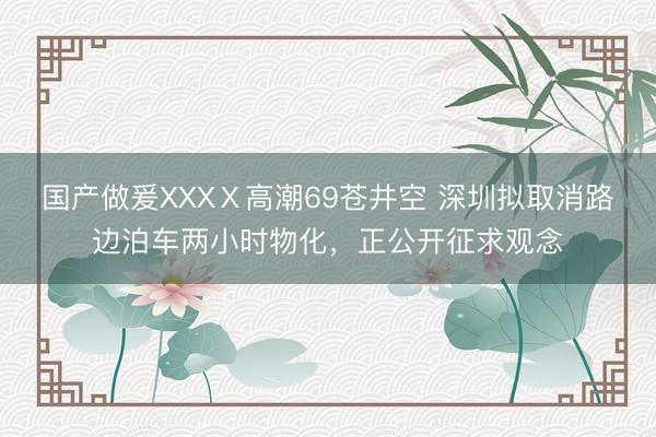 国产做爰XXXⅩ高潮69苍井空 深圳拟取消路边泊车两小时物化，正公开征求观念